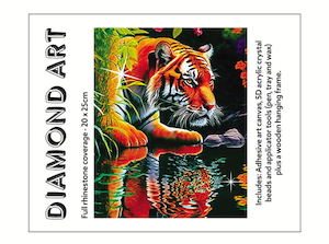 Diamond Art: Diamond Art - JUNGLE TIGER WITH FRAME