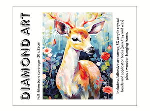 Diamond Art: Diamond Art - BABY DEAR WITH FRAME