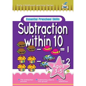 Kids: Activity Book 3-5yr Subtraction Within 10