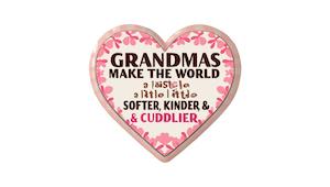 Heart Shape Magnet: Grandmas Make World Heart Magnet (Copy)