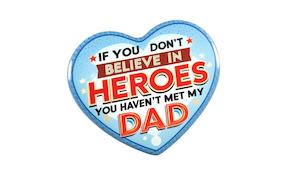 Heart Shape Magnet: Dad Heroes Heart Magnet