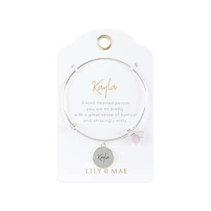 L M Personalised Bangle: Kayla - L&M Personalised Bangle