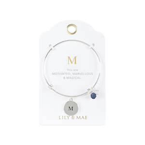 L M Personalised Bangle: M - L&M Personalised Bangle
