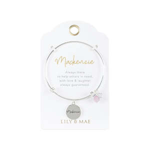 L M Personalised Bangle: Mackenzie - L&M Personalised Bangle