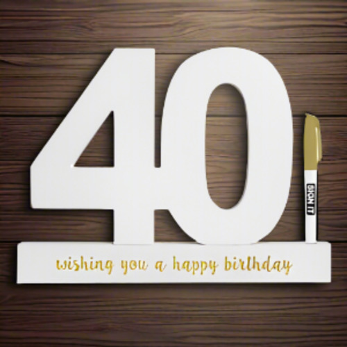 40 Sign it Block White