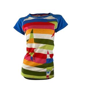 Snazzy Rock Star: Women's Snazzy Rock Star Short Sleeve Merino Shirt | Stripe