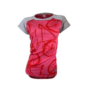 Bicycle Collection: Women's Bicycle Short Sleeve Merino Shirt | Coral