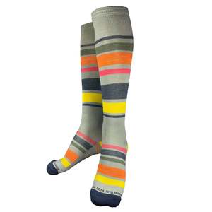 Yank Crew Socks: Yank Merino Knee Sock | Brindle Stripe