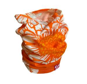 Neck Scarf Collection: Flower Power Orange Zest Merino Scarf