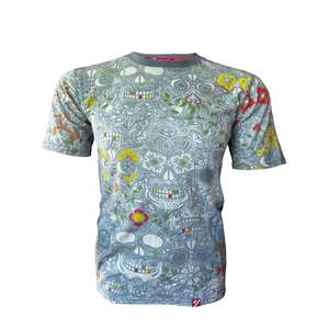 Made For Men: Men's Sugar Skull Merino Box Tee | Storm