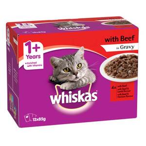 Products: WHISKAS POUCHES BEEF IN GRAVY - Yardlands
