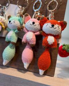 Big-Tail Fox Key Charm