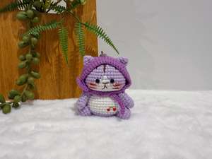 Granny Hood Cat Key Charm