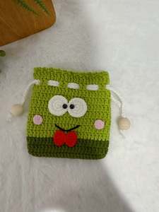 Crochet Bags: Funny Frog Mini Purse