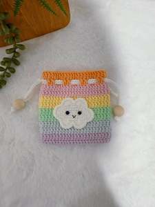 Crochet Bags: Cloud Rainbow Mini Purse
