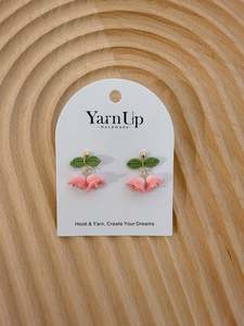 Micro Crochet Jewellery: Dyed Lily of the Valley Earrings