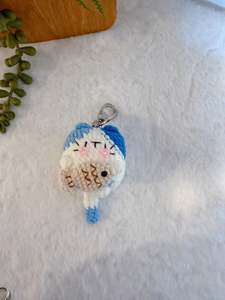 Crochet Decoration: Boxy Cat Key Charm