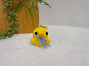 Crochet Decoration: Yellow Ducky Key Charm