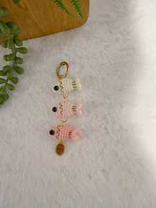 Crochet Decoration: Linked Lucky Fish Charm