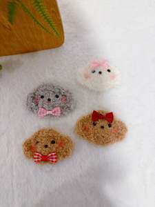 Crochet Hair Accessory: Fluffy Puppy Hair Clip
