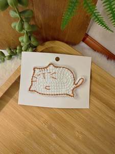 Crochet Hair Accessory: Chubby Nap Cat Hair Clip