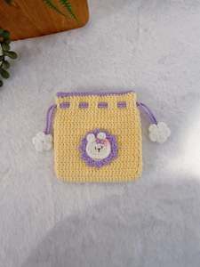 Crochet Bags: Bunny in Flower Mini Purse