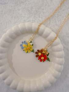 Three Little Flowers Necklace