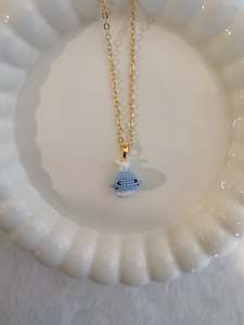 Micro Crochet Jewellery: Whale Necklace
