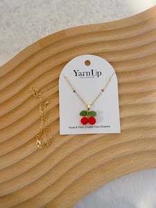 Micro Crochet Jewellery: Cherry Necklace