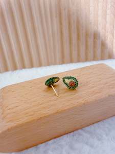 Micro Crochet Jewellery: Mini Avocado Earrings