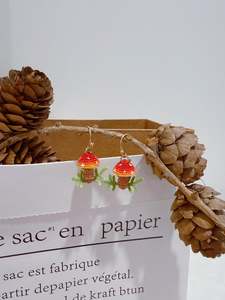 Micro Crochet Jewellery: Forest Mushroom Earrings