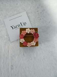 Rose & Flowers Wreath Brooch