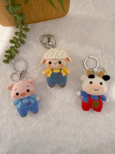 Crochet Decoration: Overall Animal Key Charm