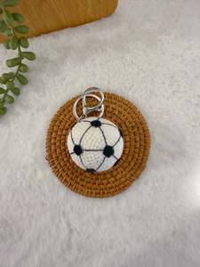 Crochet Decoration: Football Key Charm