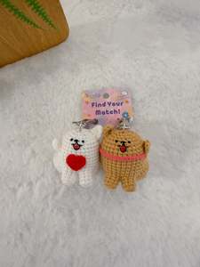 Magnetic Love Puppy Keychain Set