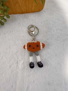 Crochet Decoration: Cutie Rugby Key Charm