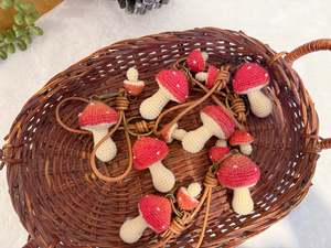 Crochet Decoration: Enchanted Mushroom Key Charm