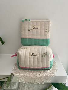Medium Zipper Pouch & Small Flat Pouch Duo – Rosebud