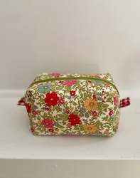 100% Cotton Floral Makeup Pouch