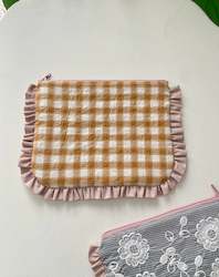 September Special All 20: Mustard Yellow Ruffle Flat Pouch