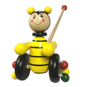 Baby: Wooden Push Along Toy - Bee