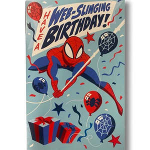 Cards Invitations: Web-Slinging Spiderman Birthday Card