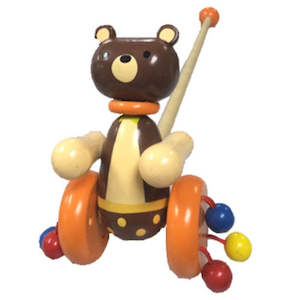 Baby: Wooden Push Along Toy - Bear