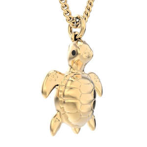 Accessories: Chocli - 18K Gold Plated Necklace - Turtle