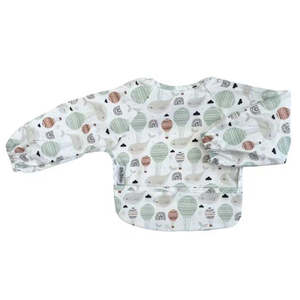 Clothing: Silly Billyz - Lond Sleeve Bib - Floating Whale