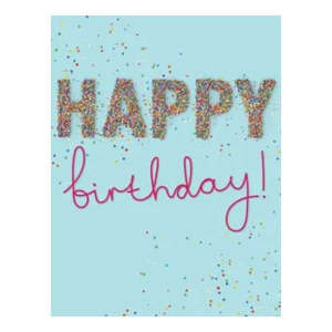 Cards Invitations: Mini Birthday Card - Happy Birthday Confetti