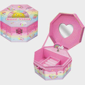 Decor: Hot Focus - Good Vibes Rainbow Musical Jewellery Box