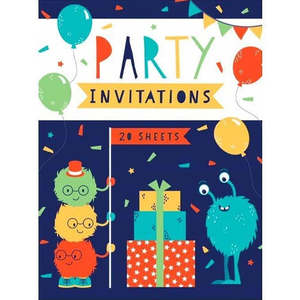 Padded Invitations - Monsters9313559525902