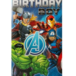 Avengers Birthday Boy Card