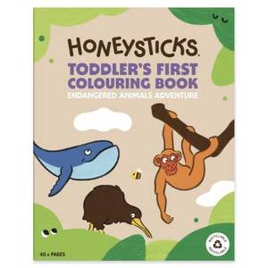 1 3 Years Old: Honey Sticks - Colouring Book - Endangered Animals Adventure